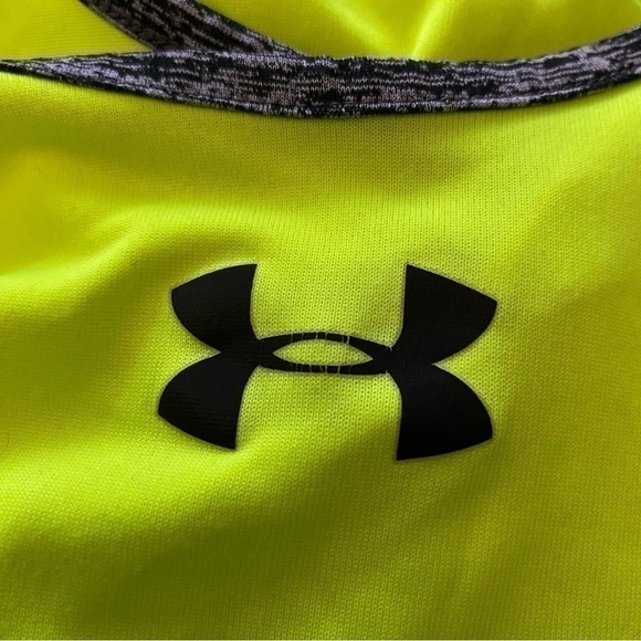 Under Armour Heatgear Loose Fit Tank Highlighter Yellow/Green Youth Large - Picture 3 of 3